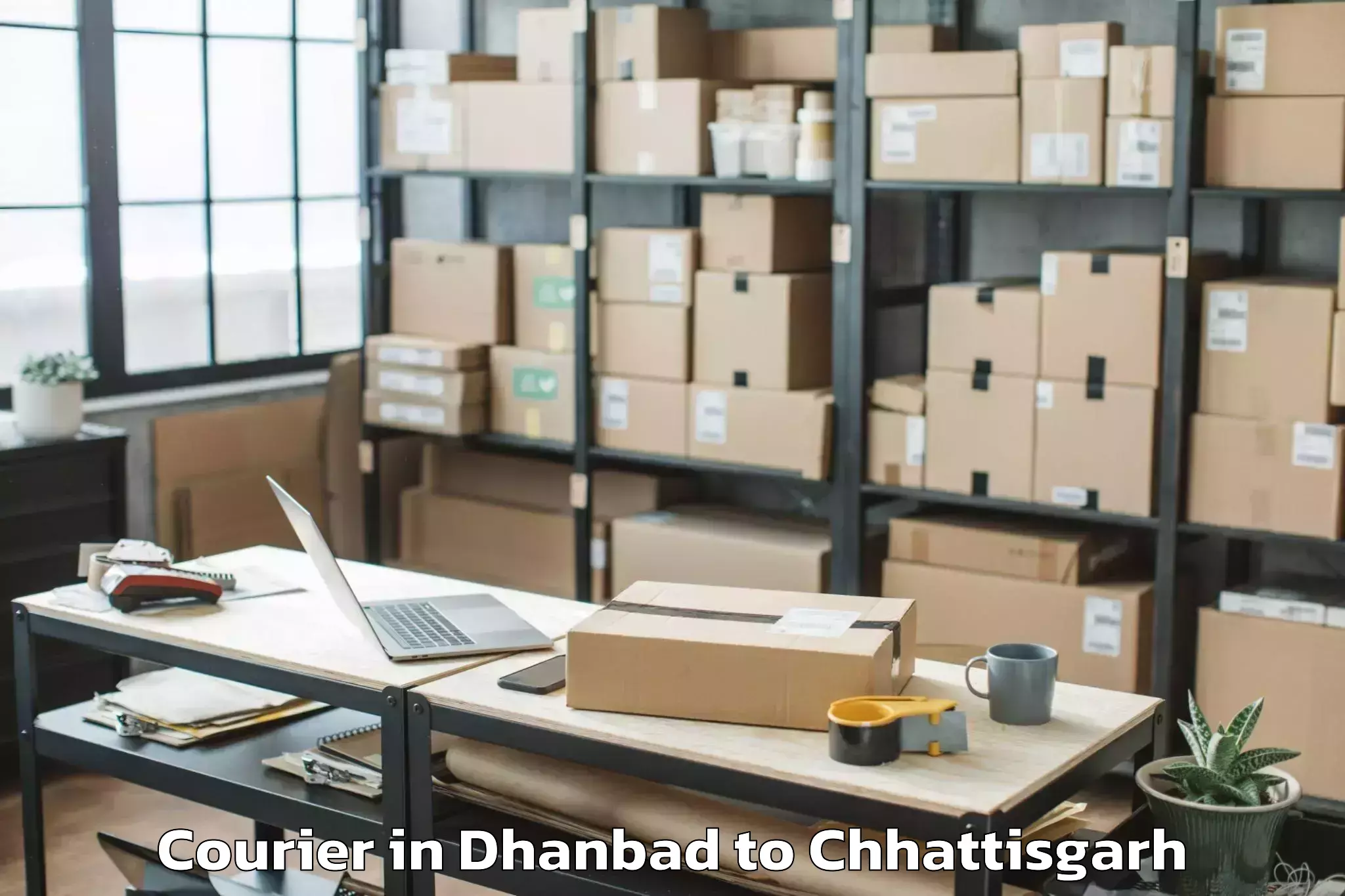 Book Your Dhanbad to Abhanpur Courier Today